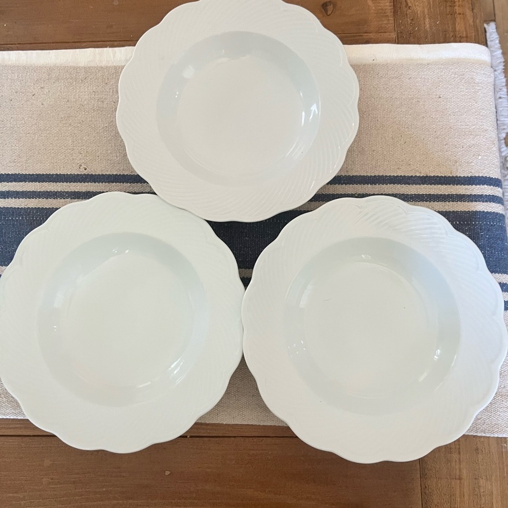 Set Of 3 Dansk 9” BLANC Fransk Collection Soup Salad Bowls
